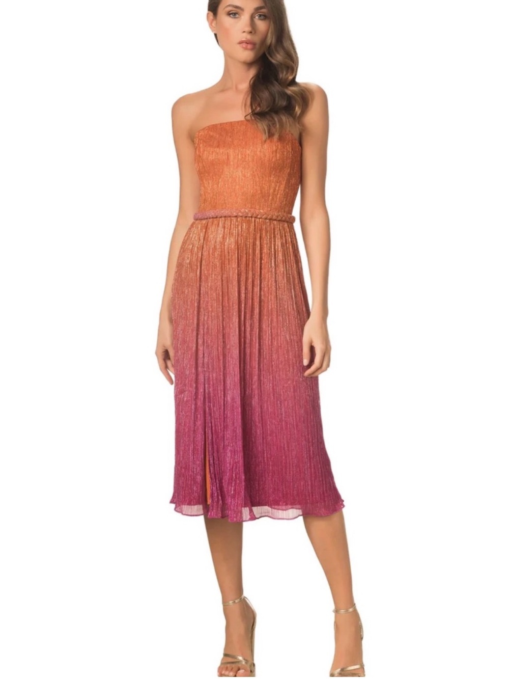 Strapless Elegant Midi Cocktail Dress - Dress The Population “Haldis”